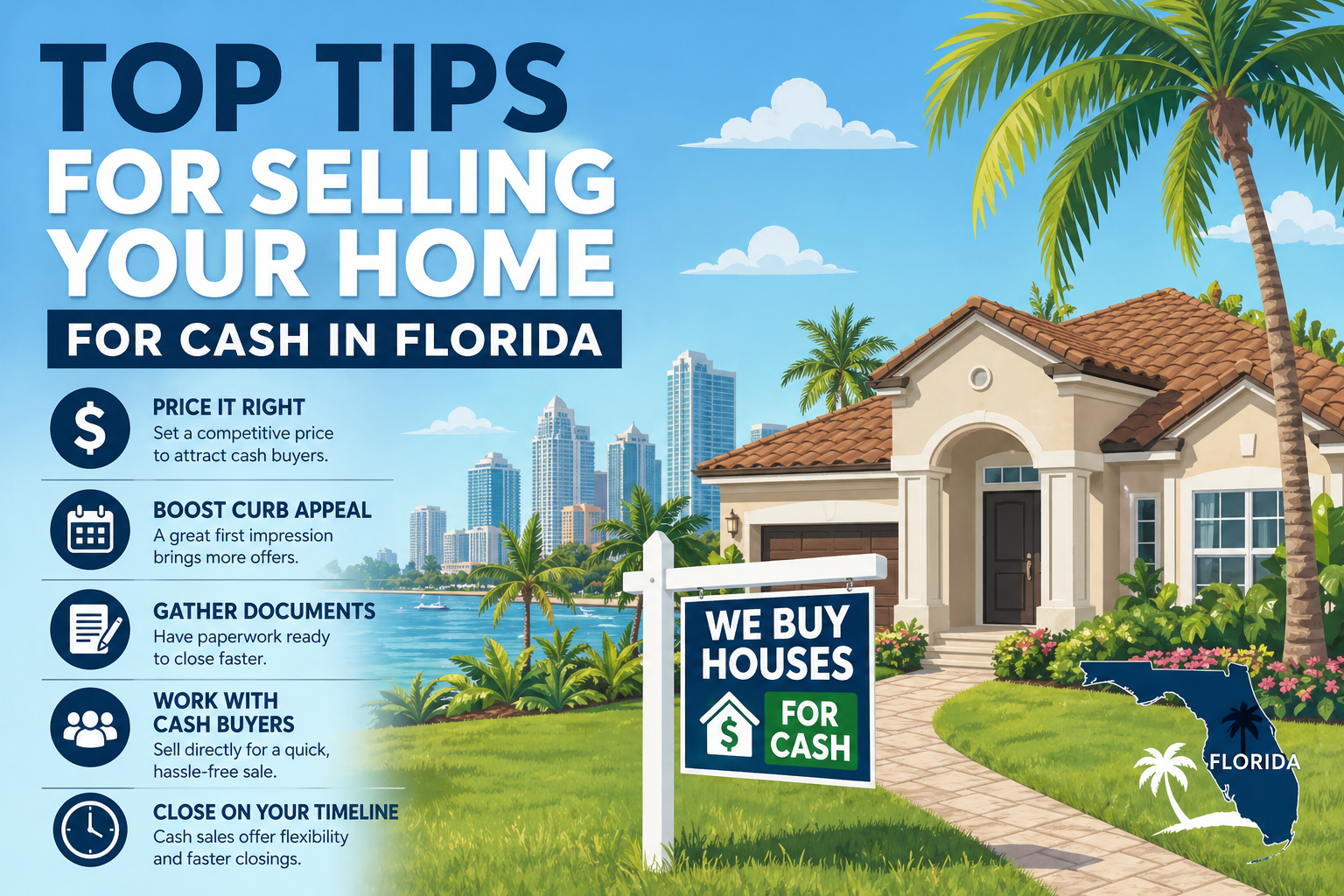 Top Tips for Selling Your Home for Cash in Florida